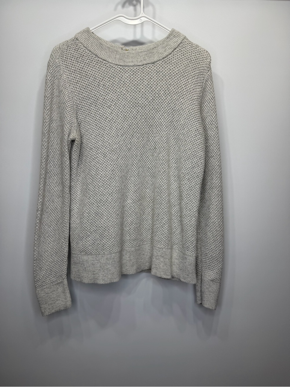 LOFT Cream Knit Crewneck Sweater